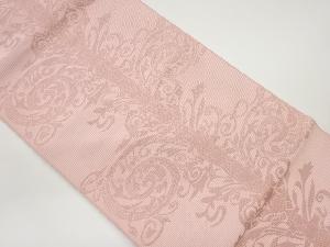 本場筑前博多抽象花唐草模様織出し名古屋帯